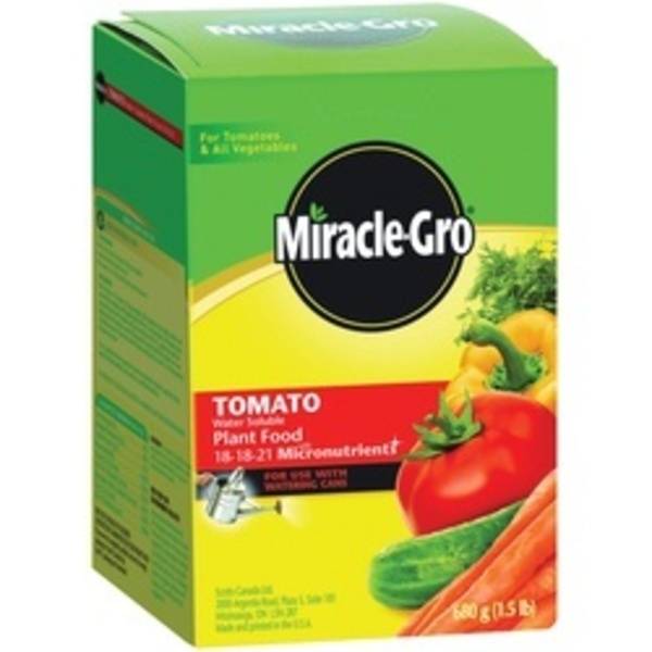 Scotts Miracle-Gro 2756510 Water Soluble Tomato Plant Food, 500 g Box, 18-18-21 N-P-K Ratio 110042